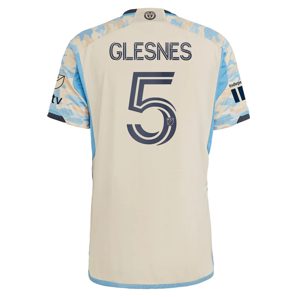 Jakob Glesnes Philadelphia Union adidas 2024 Authentic Secondary Player Jersey - Tan
