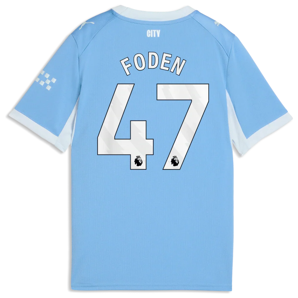 Phil Foden Manchester City Puma Youth 2026/27 Home Replica Jersey - Light Blue