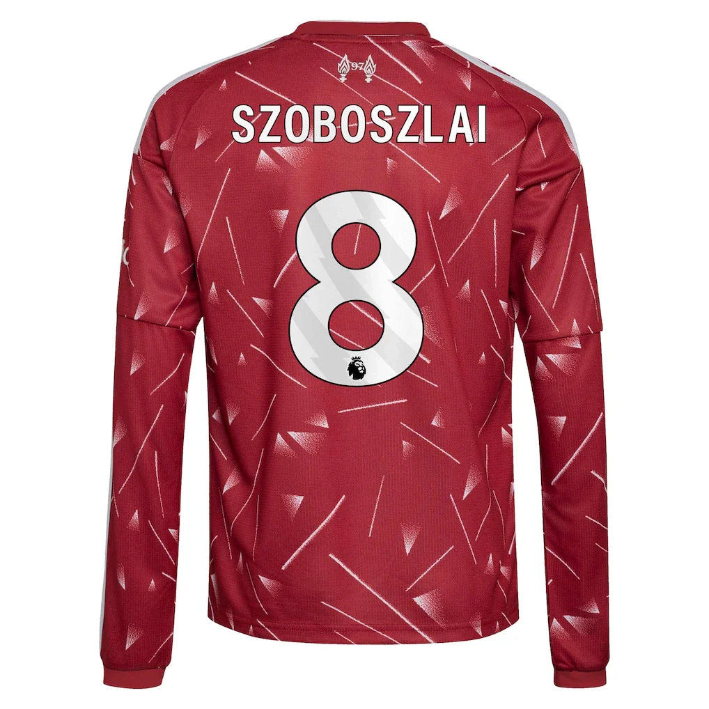 Dominik Szoboszlai Liverpool adidas Youth 2026/27 Home Replica Long Sleeve Jersey - Red