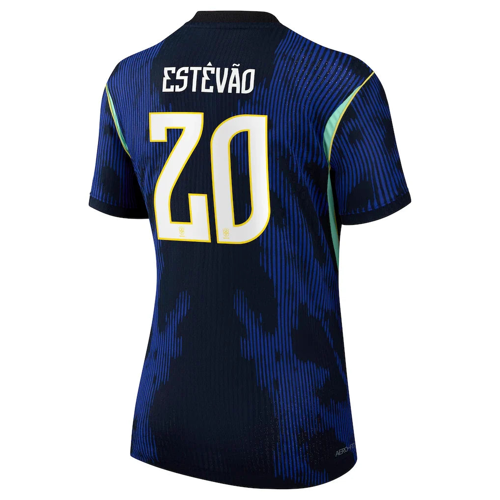 Estêvão Brazil National Team Jordan Brand Women's 2026 Away Match Authentic Jersey - Blue