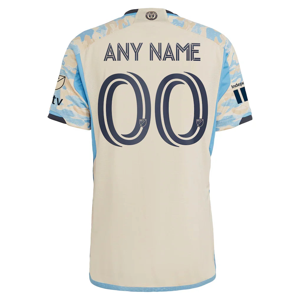 Philadelphia Union adidas 2024 Authentic Secondary Custom Jersey - Tan