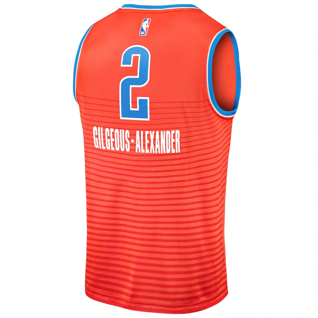 Shai Gilgeous-Alexander Oklahoma City Thunder Fanatics Fast Break Player Jersey - Statement Edition - Orange
