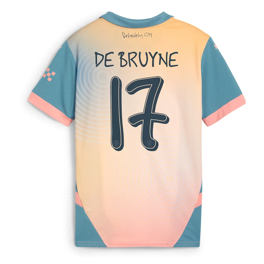 Kevin De Bruyne Manchester City Puma Youth 2024/25 Fourth Replica Player Jersey - Blue