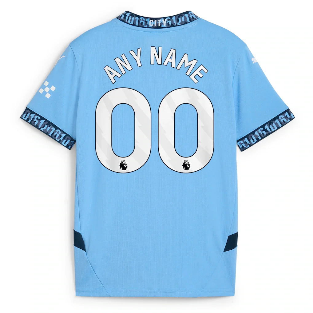 Manchester City Puma Youth 2024/25 Home Replica Custom Jersey - Light Blue