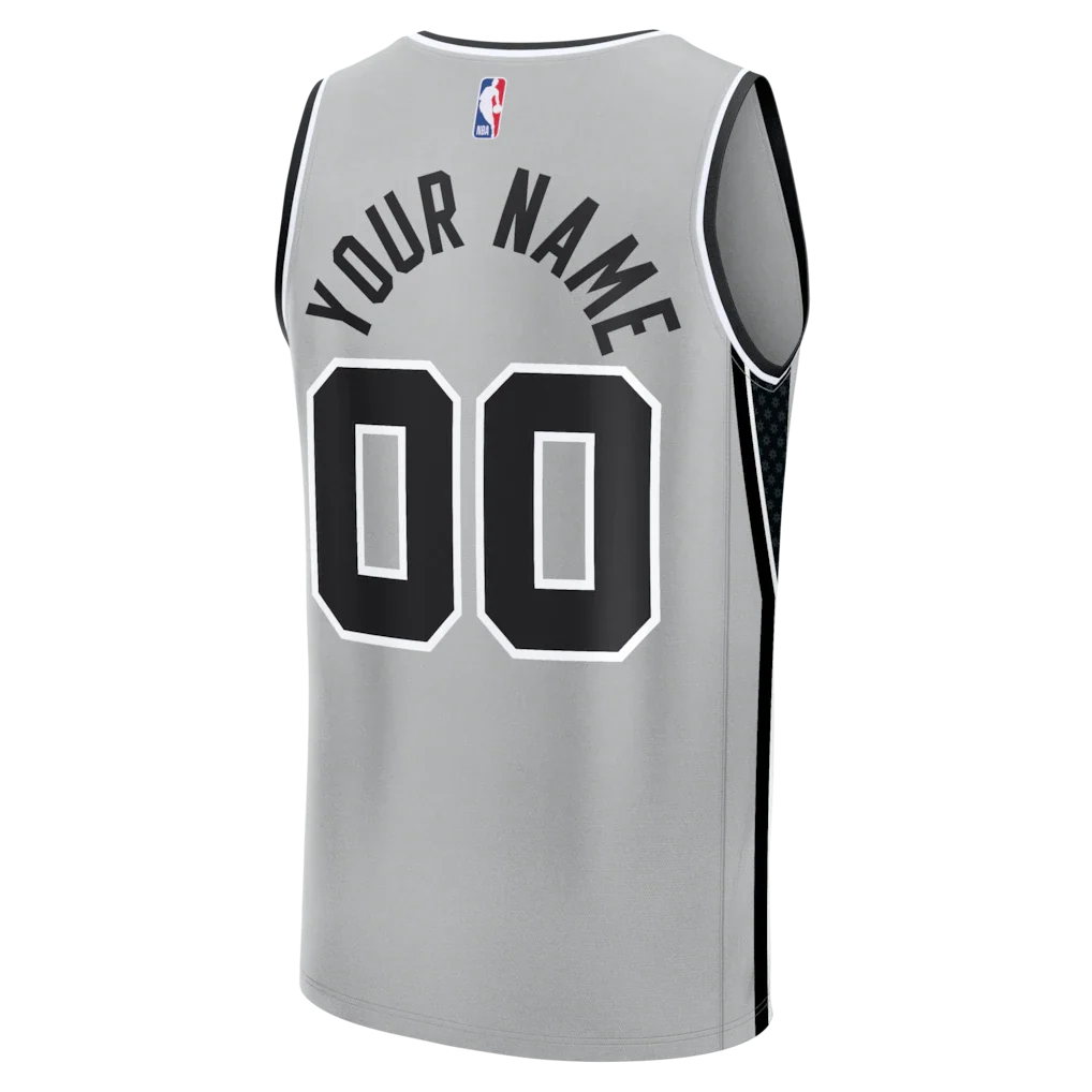 San Antonio Spurs Fanatics Fastbreak Custom Jersey - Statement Edition - Silver