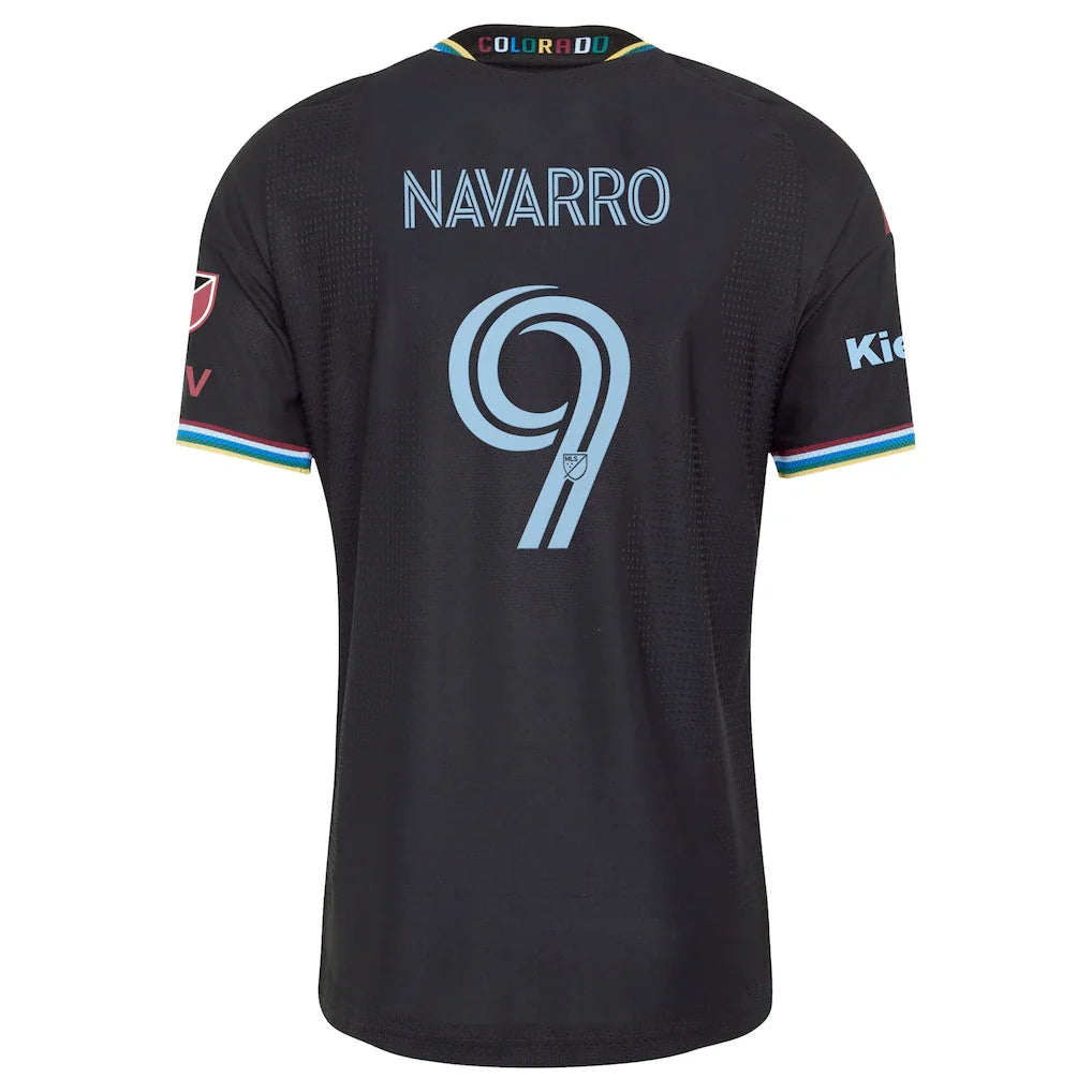 Rafael Navarro Colorado Rapids adidas 2026 Colorful Colorado On-Field Authentic Patch Jersey - Black