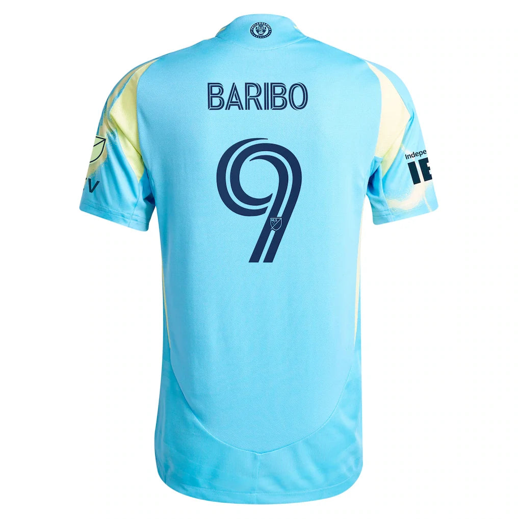 Tai Baribo Philadelphia Union adidas 2025 The Voltage Kit Authentic Player Jersey - Blue