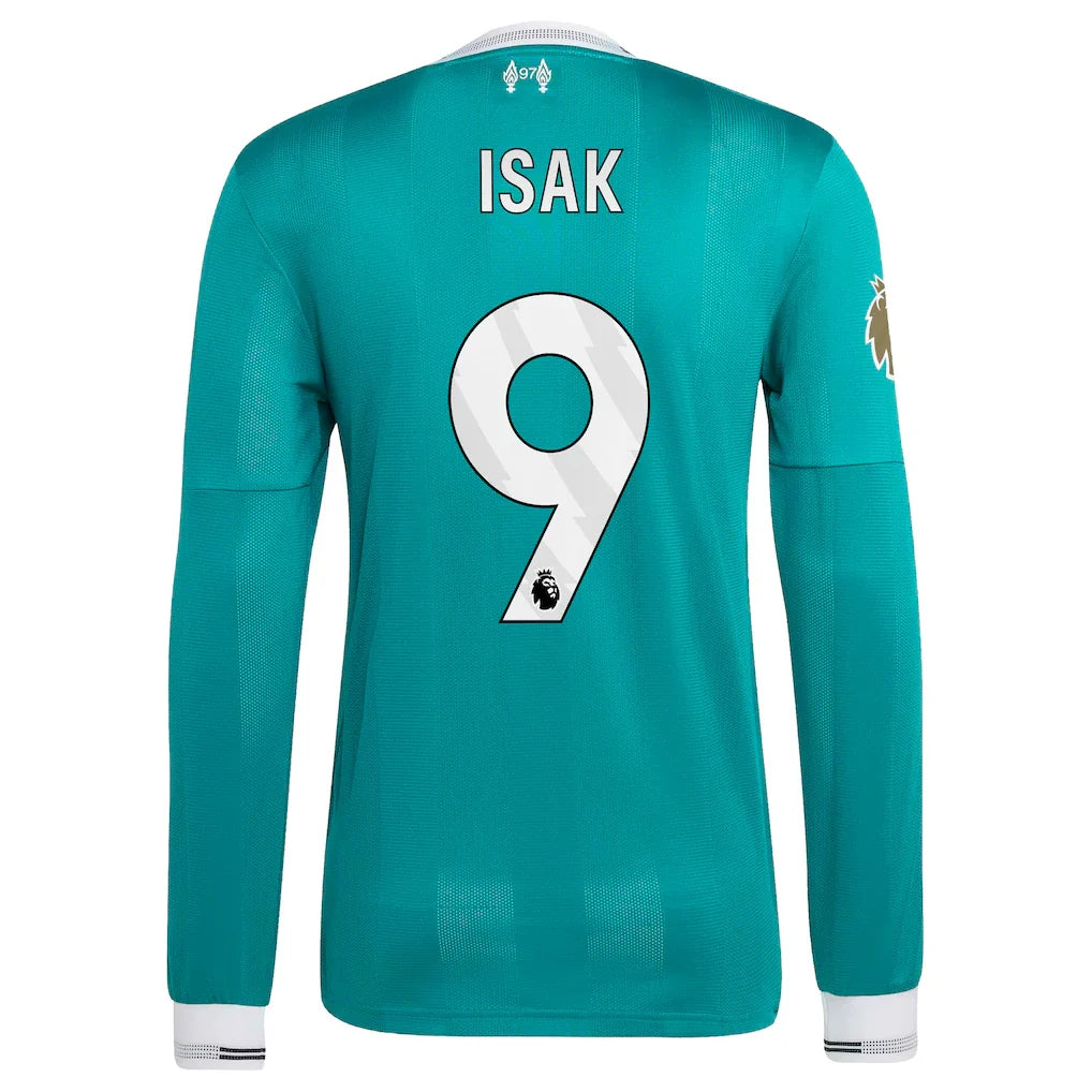 Alexander Isak Liverpool adidas 2025/26 Third Authentic Long Sleeve Player Jersey - Green