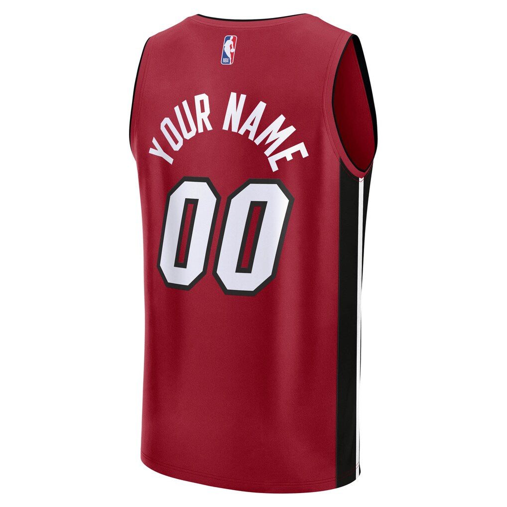 Miami Heat Fanatics Fast Break Custom Jersey - Icon Edition - Red