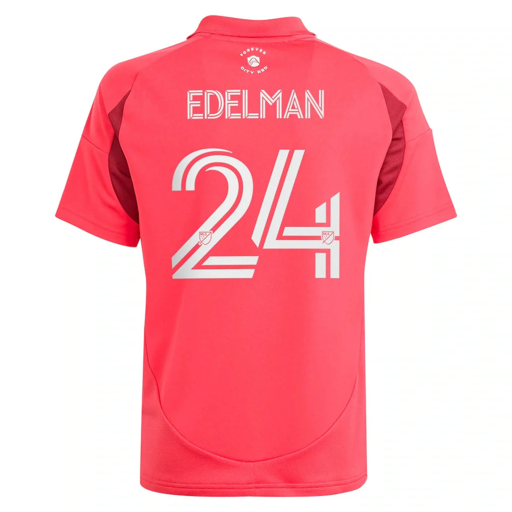 Daniel Edelman St. Louis CITY SC adidas Youth 2025 Forever CITY Red Replica Jersey - Red