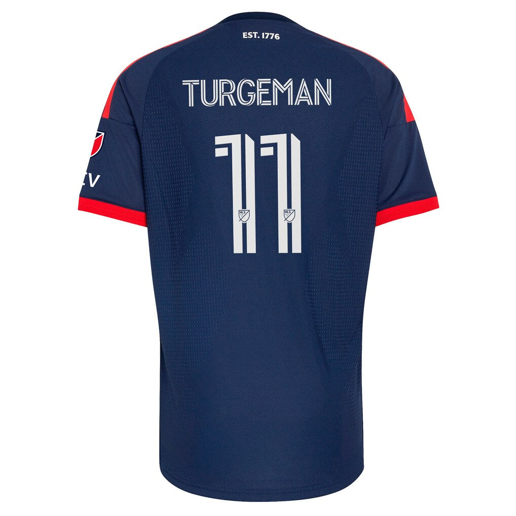 Dor Turgeman New England Revolution adidas  2026 Independence Day On-Field Authentic Patch Jersey - Blue