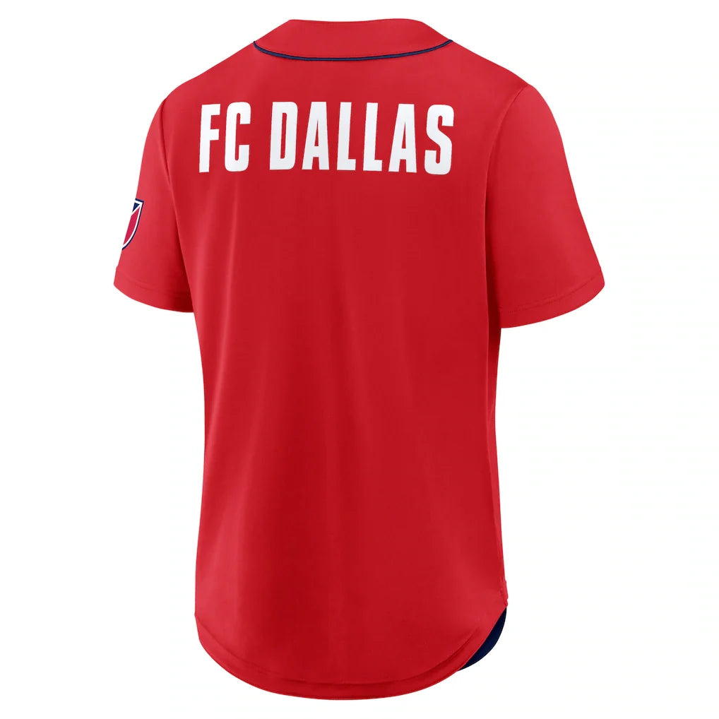 FC Dallas Fanatics Injury Time Baseball Jersey - Red