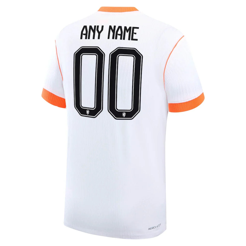 Netherlands National Team Nike 2026 Away Match Authentic Custom Jersey - White