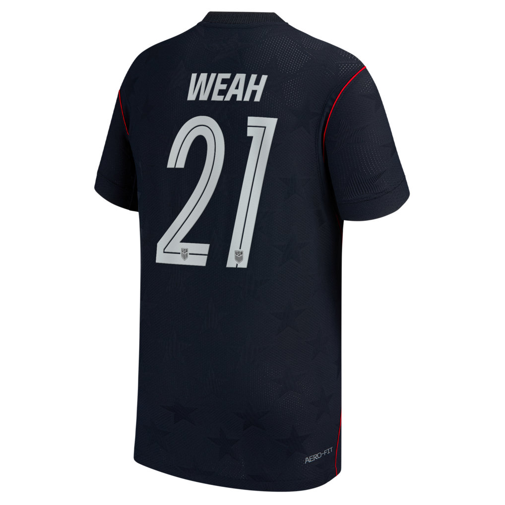 Timothy Weah USMNT Nike Youth 2026 Away Match Authentic Jersey - Blue