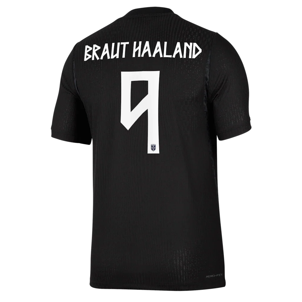 Erling Haaland Norway National Team Nike 2026 Away Match Authentic Jersey - Black