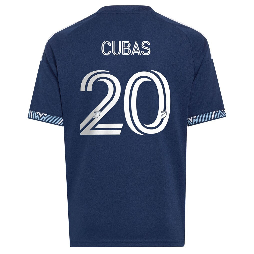 Andrés Cubas Vancouver Whitecaps FC adidas Youth  The Coastal Jersey Replica Jersey - Blue
