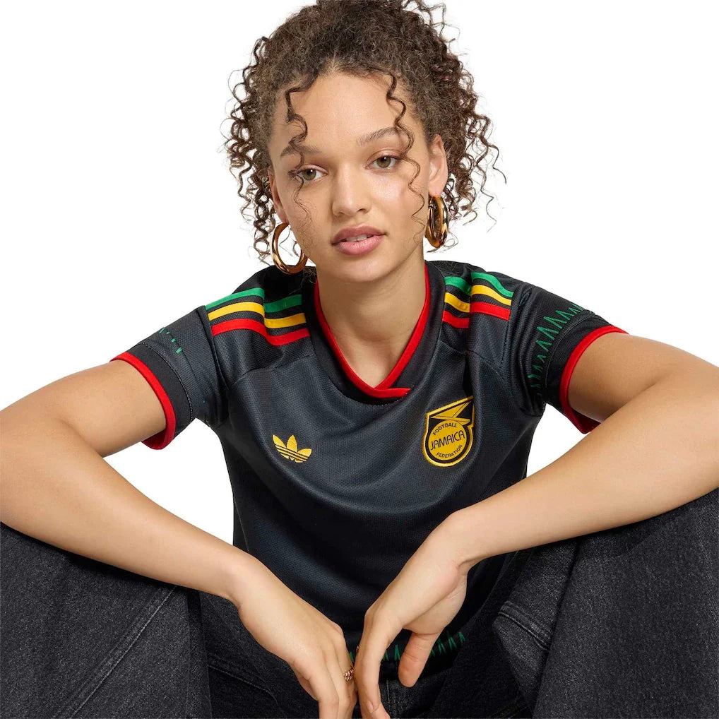 Jamaica National Team adidas Women's 2026 Away Replica Jersey - Black