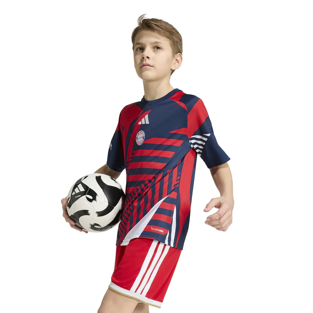 Bayern Munich adidas Youth 2026/27 Pre-Match Home Training Jersey - Blue/Red