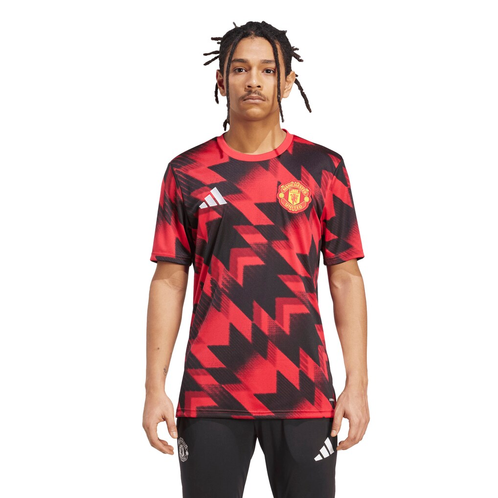 Manchester United adidas 2025/26 AEROREADY Pre-Match Top - Red