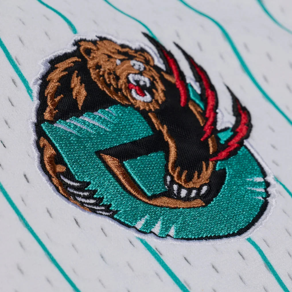 Memphis Grizzlies Mitchell & Ness Head Coach Pinstripe Mesh Full-Button Baseball Jersey - White