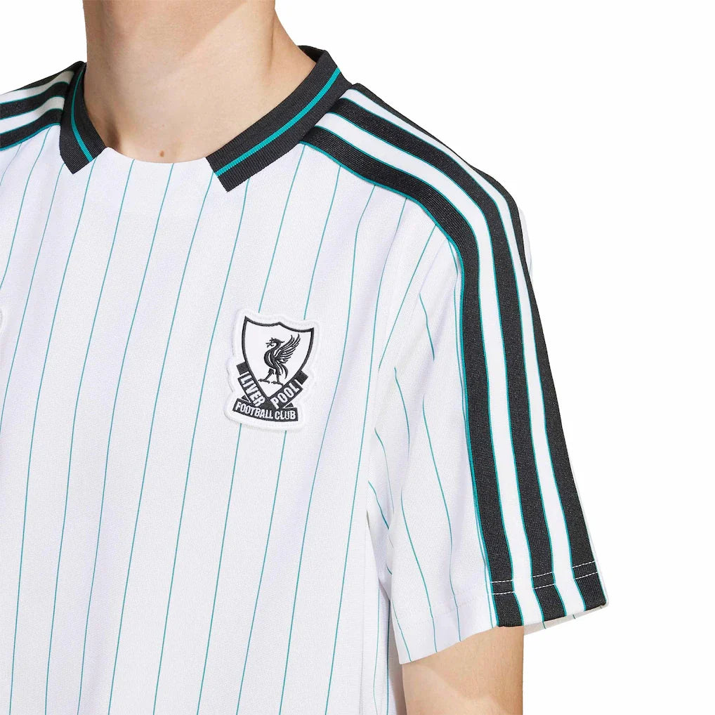Liverpool adidas Youth Terrace Icons Fashion Jersey - White