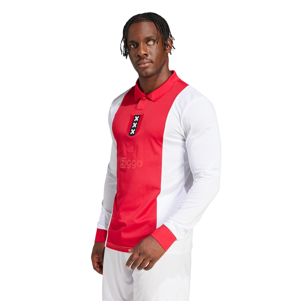 Ajax adidas Originals 125th Anniversary Replica Long Sleeve Jersey - White