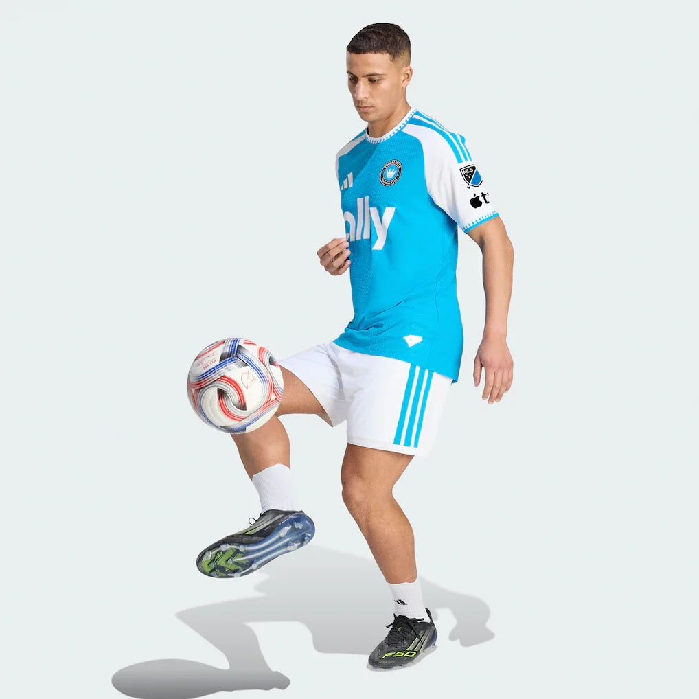 Charlotte FC adidas 2026 Carolina Kit: Crowns Up On-Field Authentic Patch Jersey - Blue