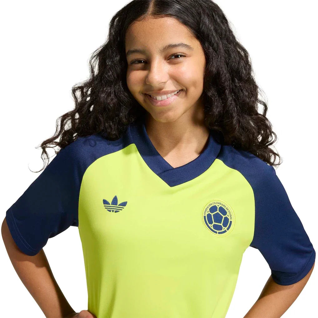 Colombia National Team adidas Youth 2026 Pre-Match Top - Yellow