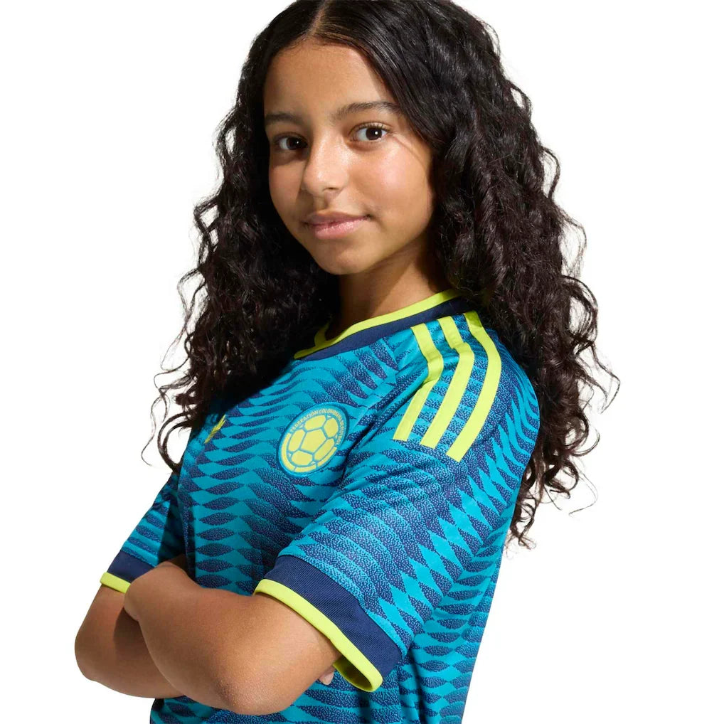 Colombia National Team adidas Youth 2026 Away Replica Jersey - Turquoise