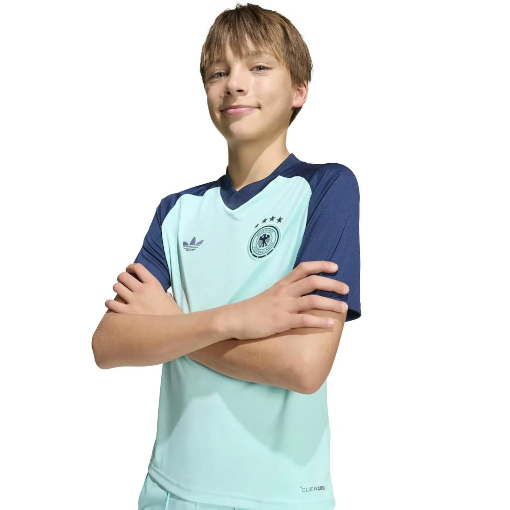 Germany National Team adidas Youth 2026 Pre-Match Top - Turquoise