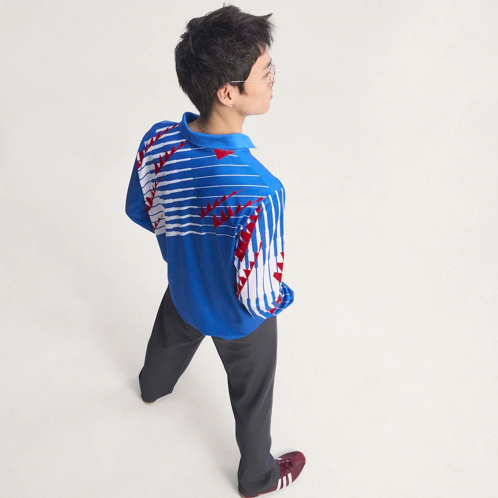 Japan National Team adidas 1993 Bringback Replica Long Sleeve Jersey - Blue/White