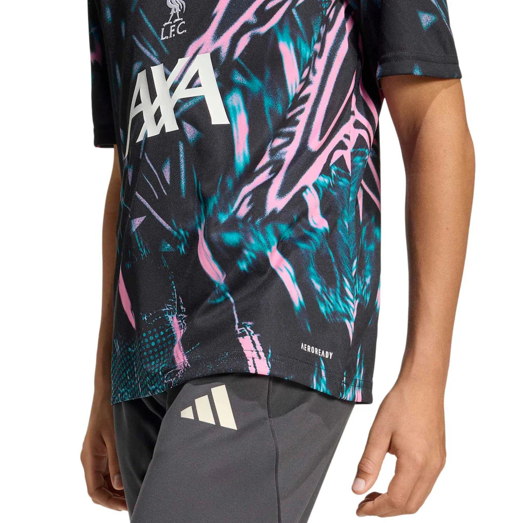 Liverpool adidas Youth 2025/26 Pre-Match Training Jersey - Black
