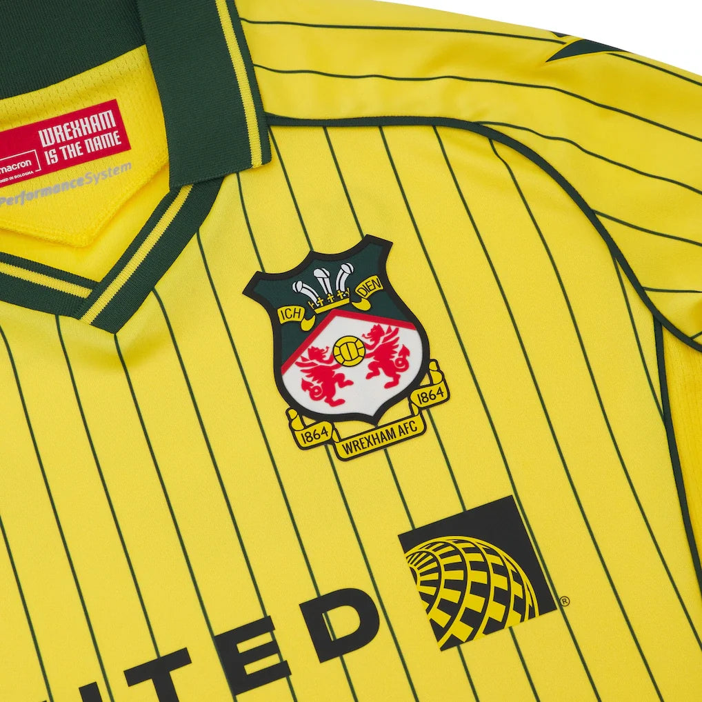 Wrexham Macron Women's 2025/26 Away Replica Jersey - Yellow