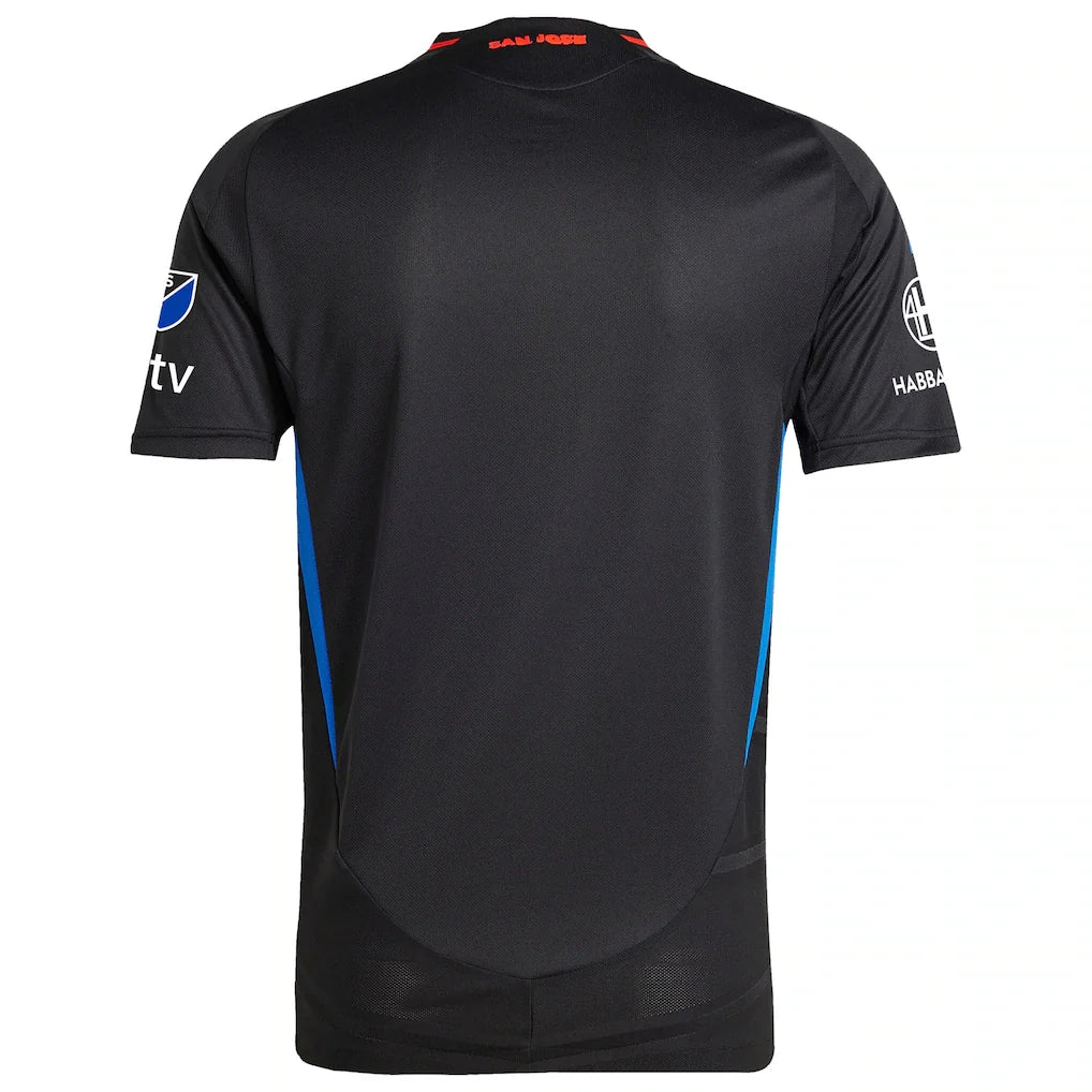 San Jose Earthquakes adidas 2025 Headliner Authentic Jersey - Black