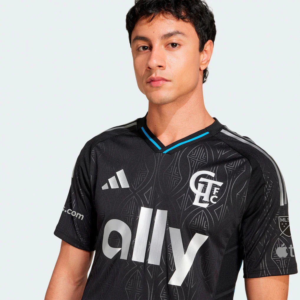 Charlotte FC adidas 2025 Fortress Kit Authentic Jersey - Black