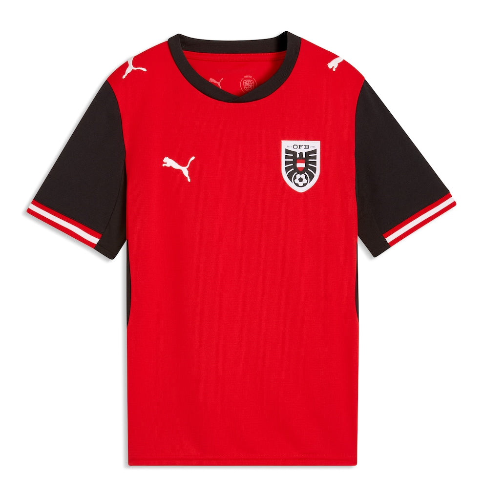 Austria National Team Puma Youth 2026 Home Replica Jersey - Red