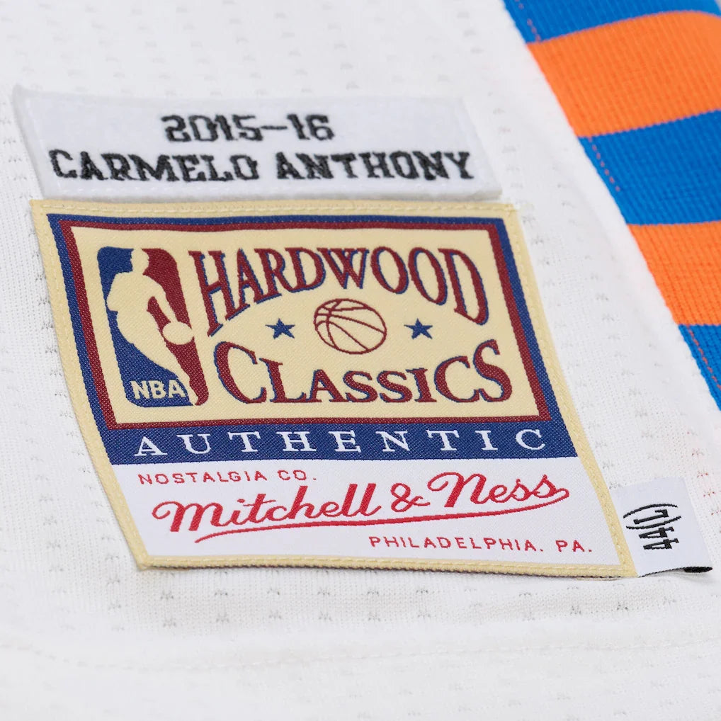 Carmelo Anthony New York Knicks Mitchell & Ness 2015-16 Hardwood Classics Authentic Jersey - White