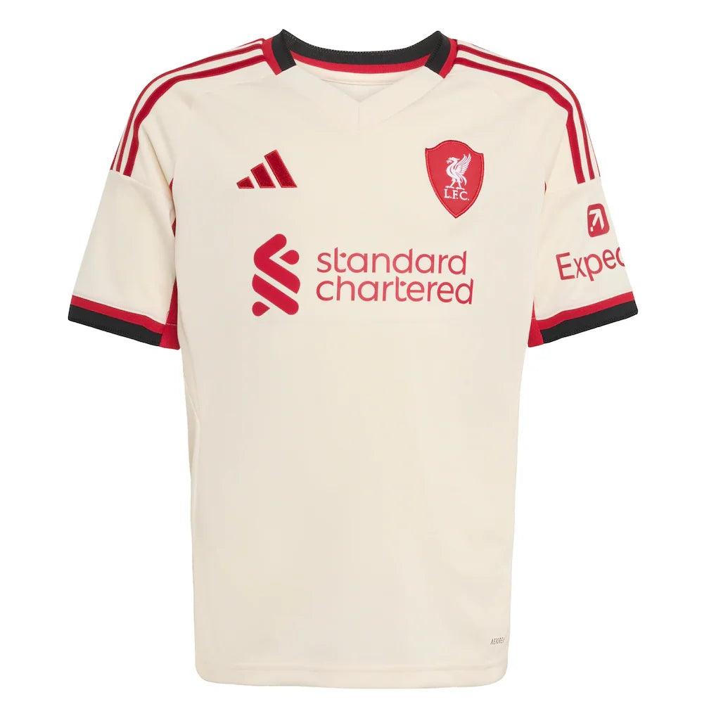 Liverpool adidas Youth 2025/26 Away Replica Jersey - White