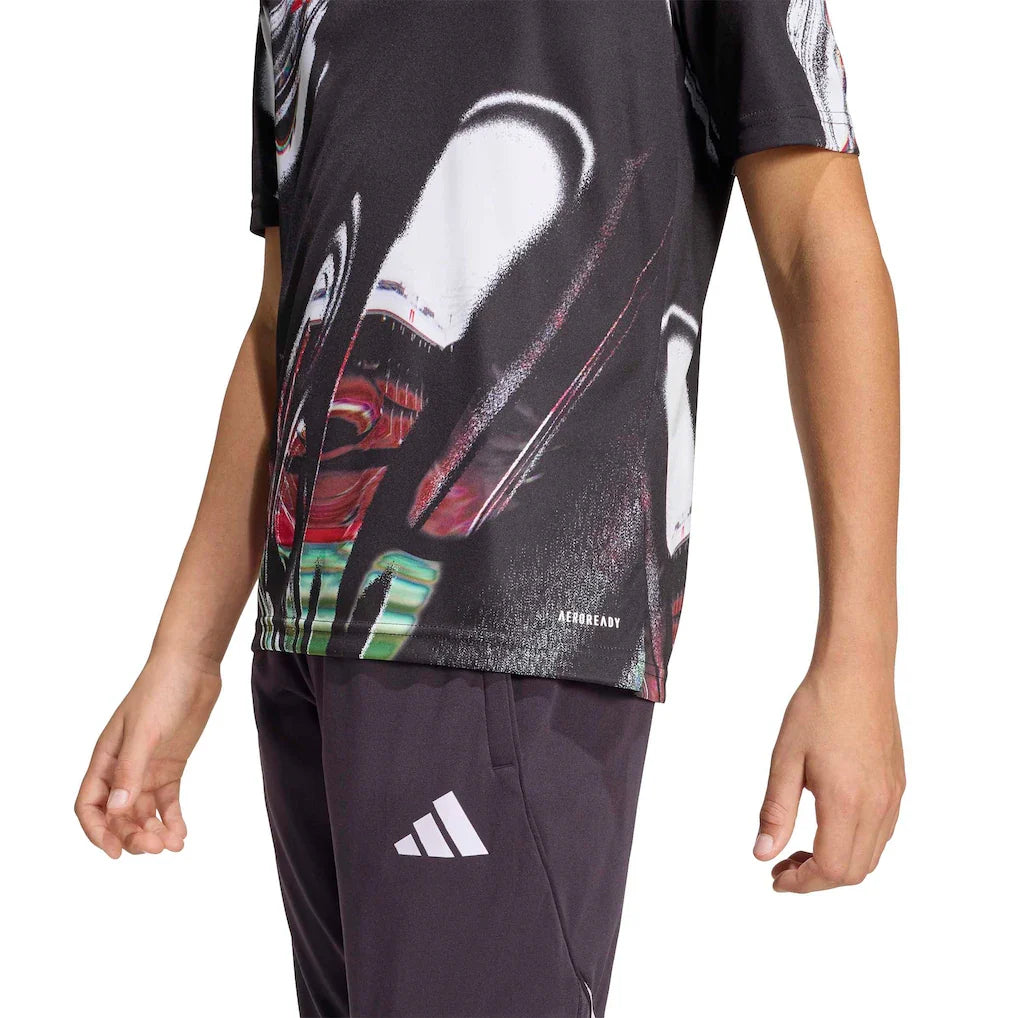 Manchester United adidas Youth 2025/26 Pre-Match Training Jersey - Black