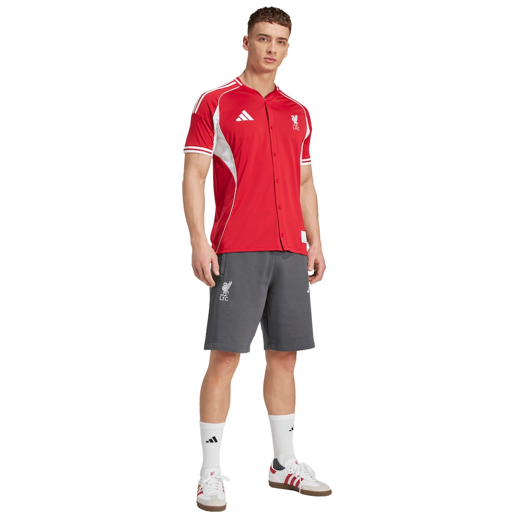 Liverpool adidas Full-Button Baseball Jersey - Red