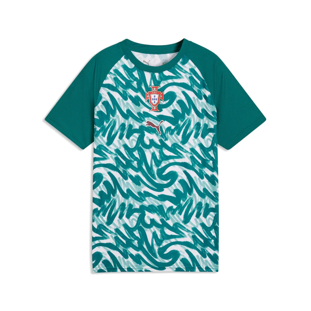 Portugal National Team Puma Youth Pre-Match Jersey - Green