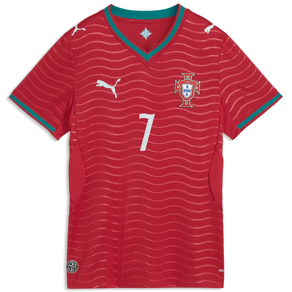 Cristiano Ronaldo Portugal National Team Puma Women's 2026 Home Replica Jersey - Red