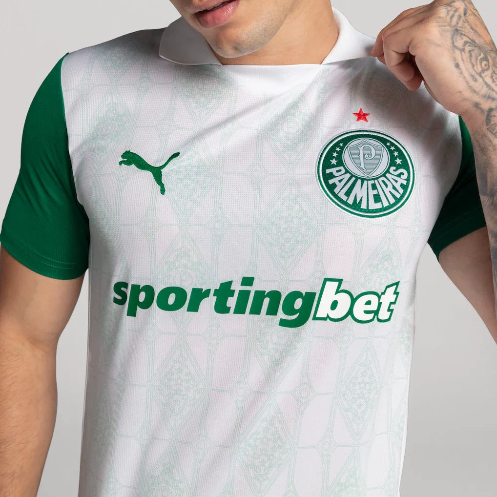 SE Palmeiras Puma 2025/26 Away Replica Jersey - White