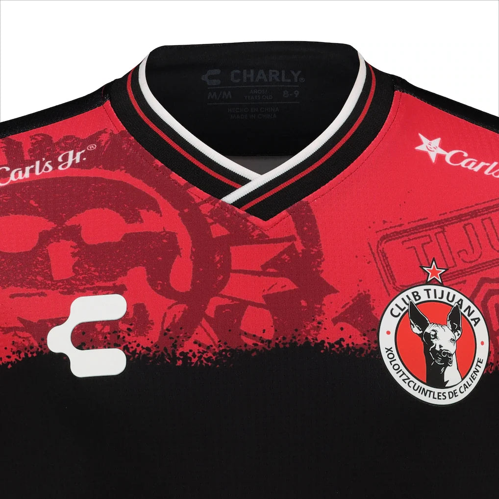 Club Tijuana Charly Youth 2025/26 Home Authentic Jersey - Red