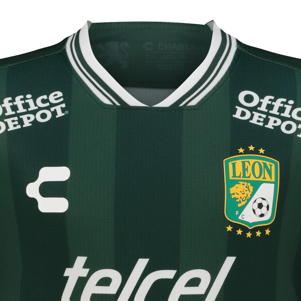 Club Leon Charly Youth 2025/26 Home Authentic Jersey - Green