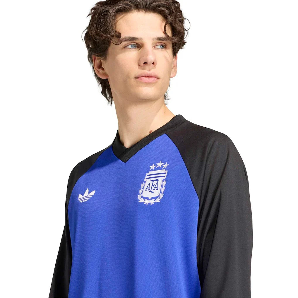 Argentina National Team adidas 2026 Long Sleeve Pre-Match Top - Blue