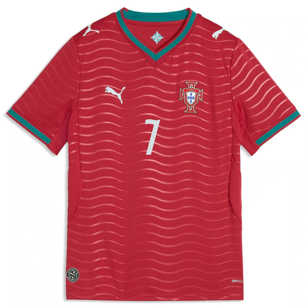 Cristiano Ronaldo Portugal National Team Puma Youth 2026 Home Replica Jersey - Red
