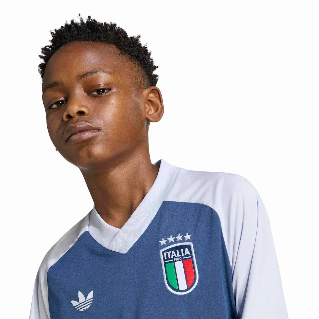Italy National Team adidas Youth 2026 Pre-Match Top - Blue