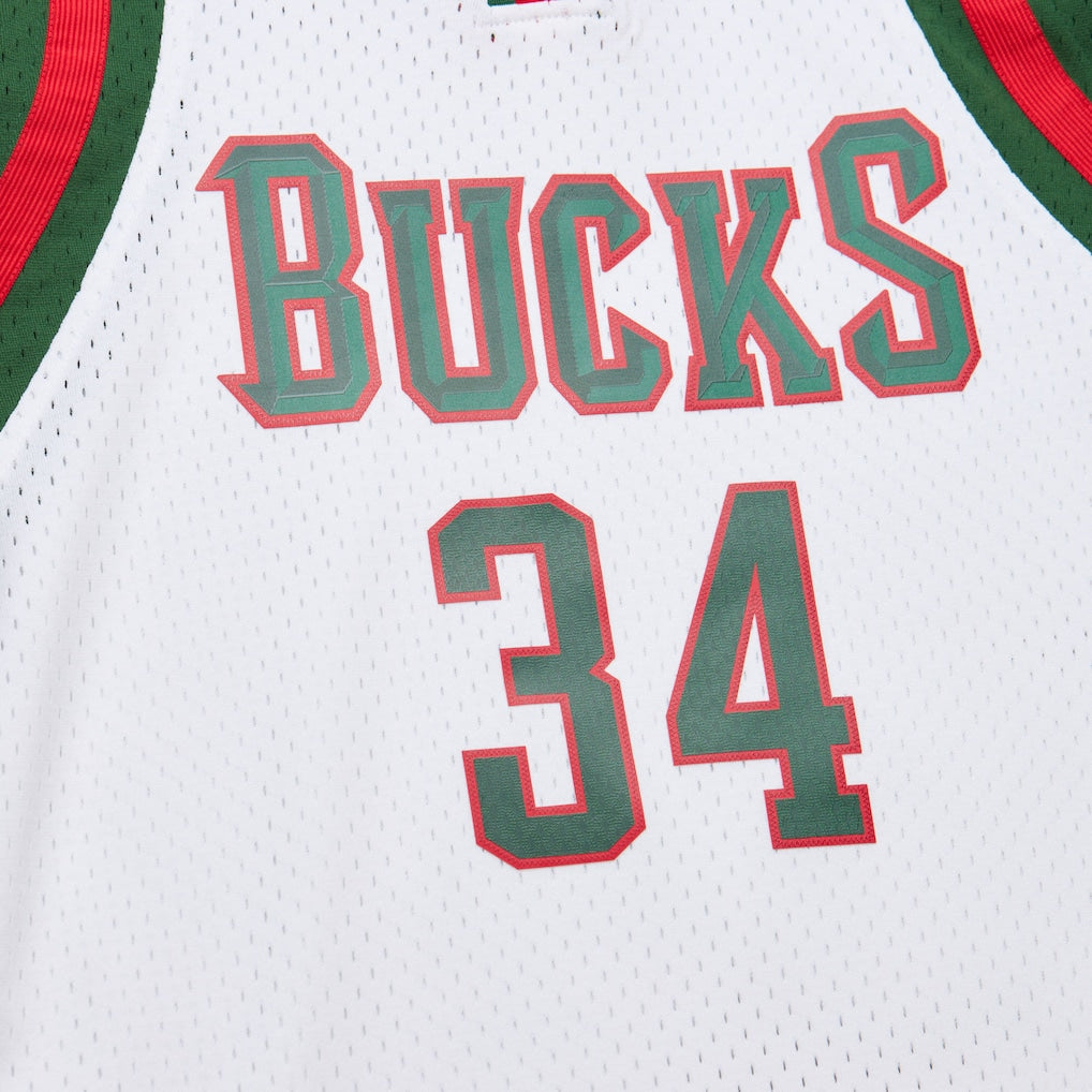 Giannis Antetokounmpo Milwaukee Bucks Mitchell & Ness 2013/14 Hardwood Classics Swingman Jersey - White