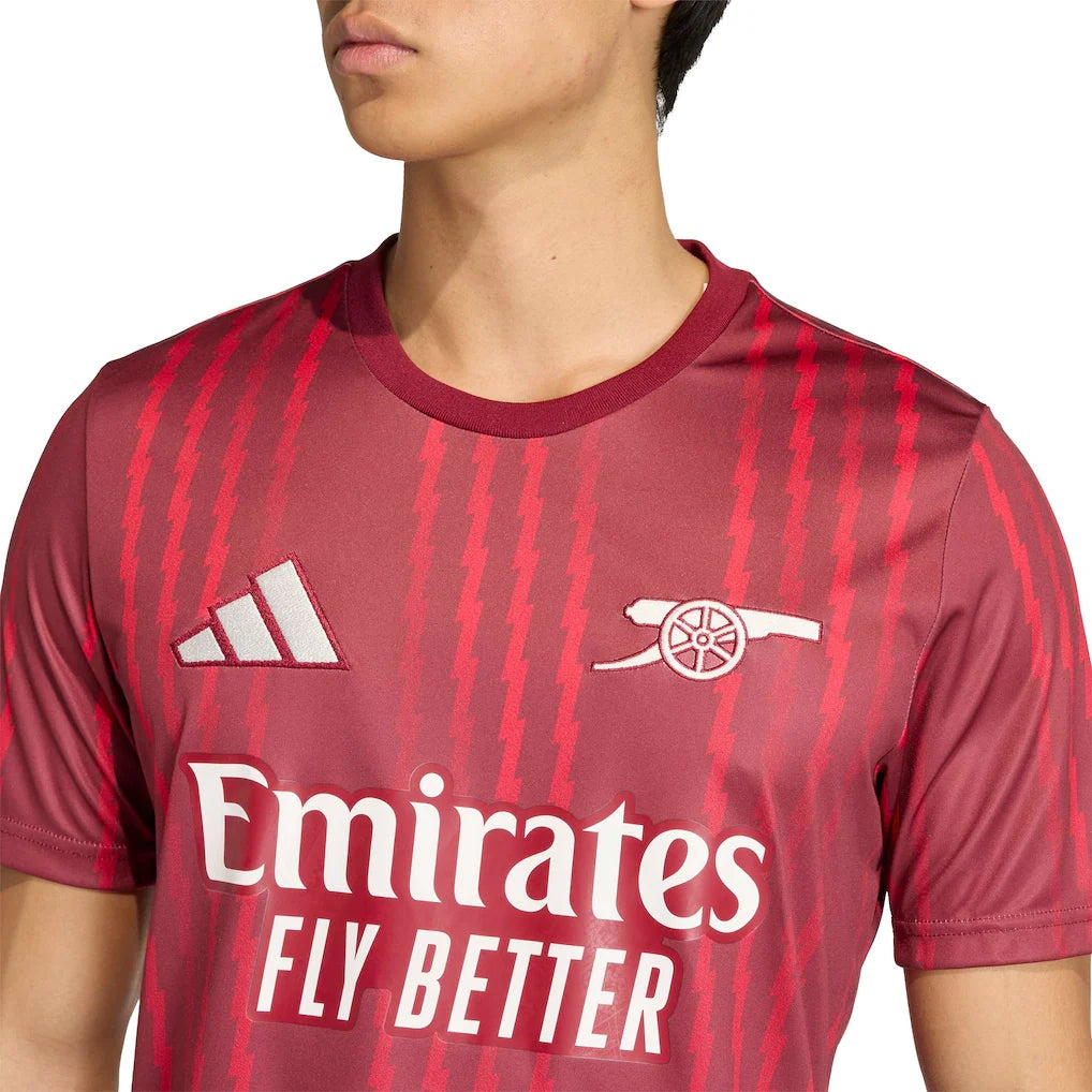 Arsenal adidas 2025/26 Pre-Match Training Jersey - Red